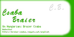 csaba braier business card